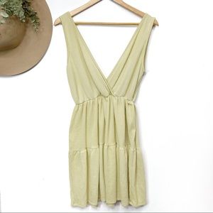 CAUTION TO THE WIND• muted yellow sleeveless dress